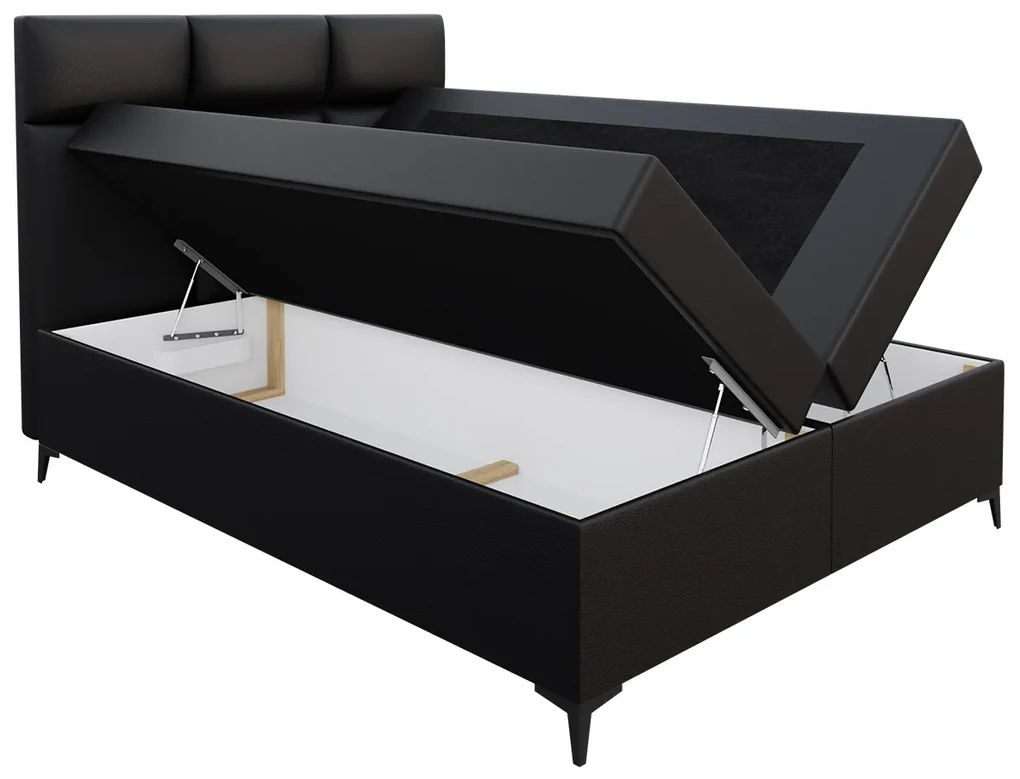Kontinentálna posteľ Durian, Rozmer postele: 160x200, Dostupné poťahy: ekokoža Soft 010