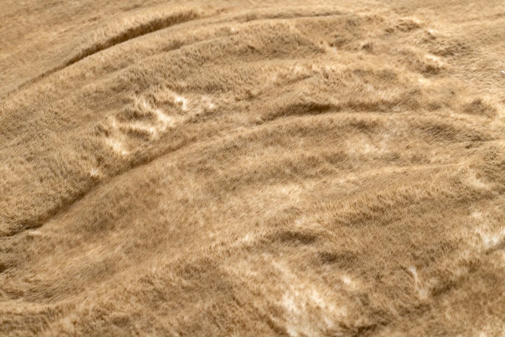 Koberec prateľný LAPIN Shaggy, hnedý/ slonová kosť