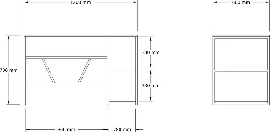 Pracovný stôl Caste Sapphire Oak