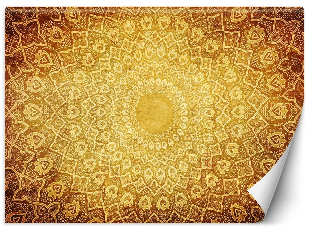 Gario Fototapeta Orientálna zlatá mandala Materiál: Vliesová, Rozmery: 200 x 140 cm