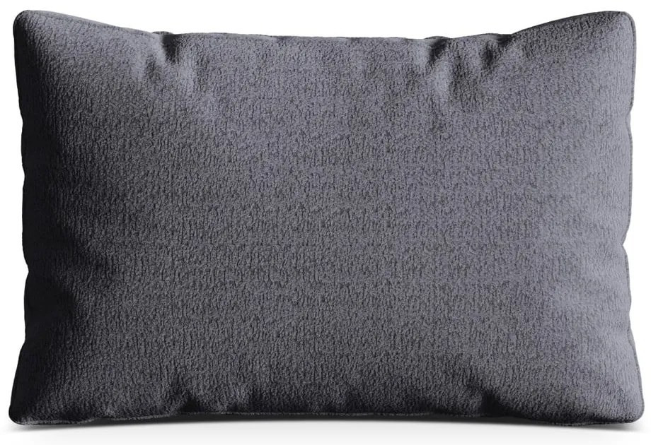 Tmavosivý vankúš na gauč z textílie buklé Kemi – Cosmopolitan Design