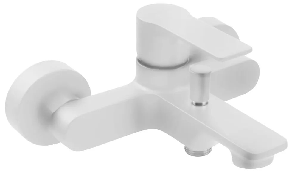 Biela nástenná vaňová batéria (2 výstupy) Pax – Sapho