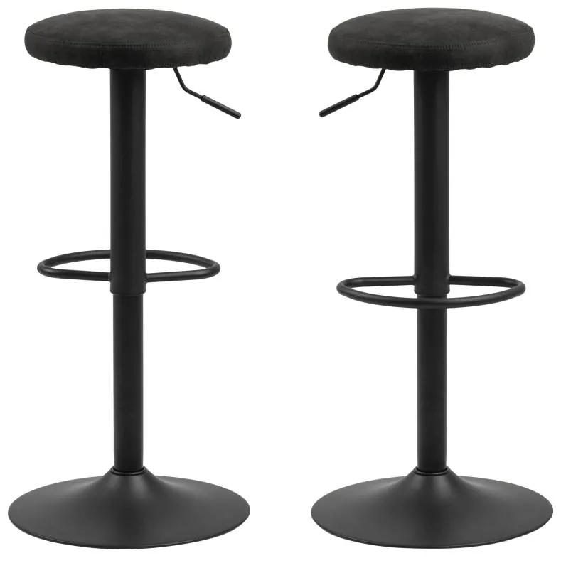 Moderná barová stolička Nenna, čierna-antracitová