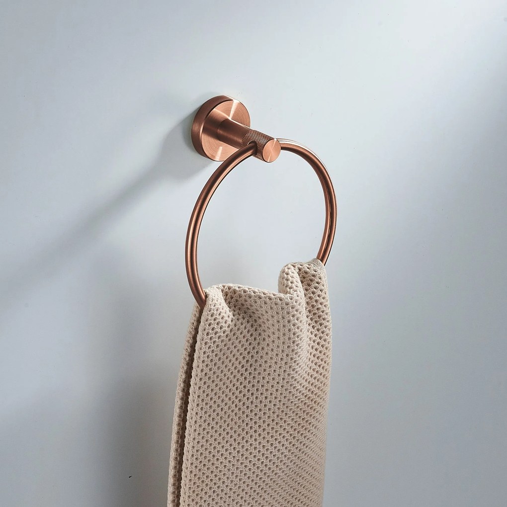 Kúpeľňový vešiak REA MODERN Ring 6610 kartáčovaná meď