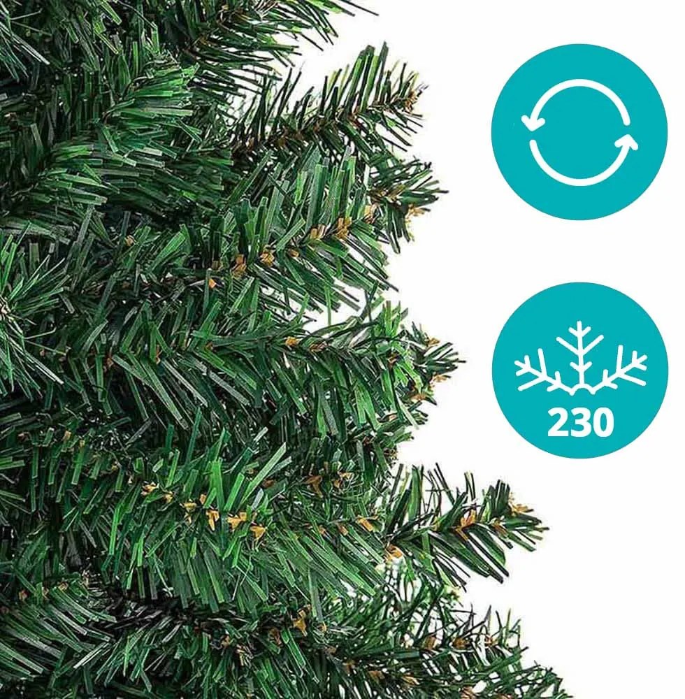 Umelý vianočný stromček nórsky, s kovovým stojanom, v 4 veľkostiach- 210 cm