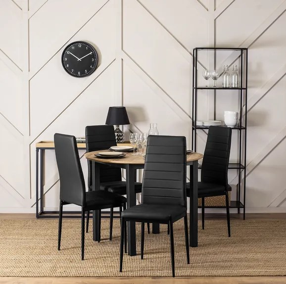 Stolička ROZZANO čierna ekokoža