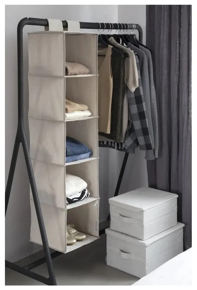 Čierny látkový úložný box s vekom 35x19x26 cm Soft Storage – Bigso Box of Sweden