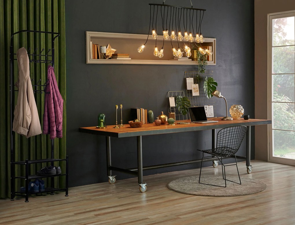 Wellhox Vešiak na oblečenie + skrinka, polica, polica na topánky