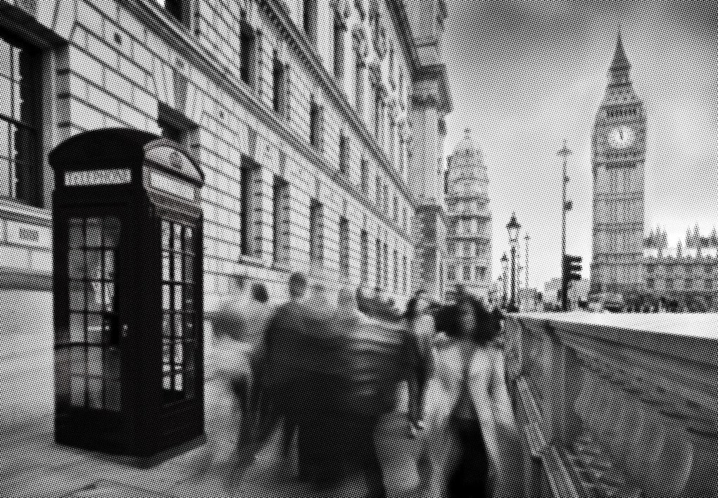Fototapeta - Halftone city (147x102 cm)