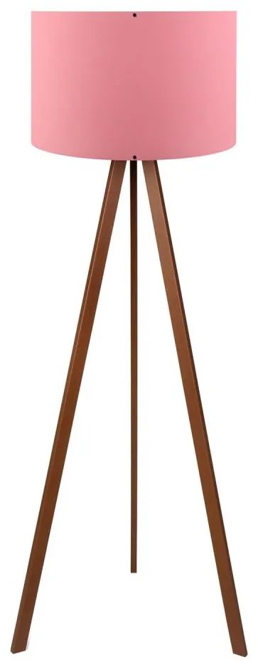 Stojacia lampa AYD 1xE27/40W/230V ružová/hnedá
