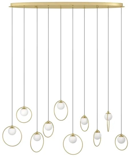 Eglo 390347 - LED Stmievateľný luster na lanku PORTOCOLOM 10xLED/3W/230V zlatá