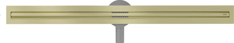 Mexen Flat 360° Slim sprchový žľab 90 cm, zlatá matná, 1A41090