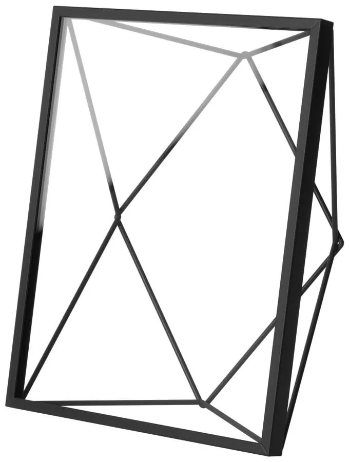 Čierny kovový rámček stojací/na stenu 23x18 cm Prisma – Umbra