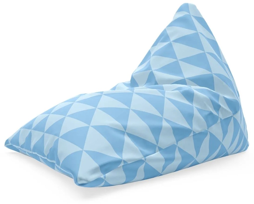 Sablio Sedací vak Modré obrátené pyramídy: 150x80 cm