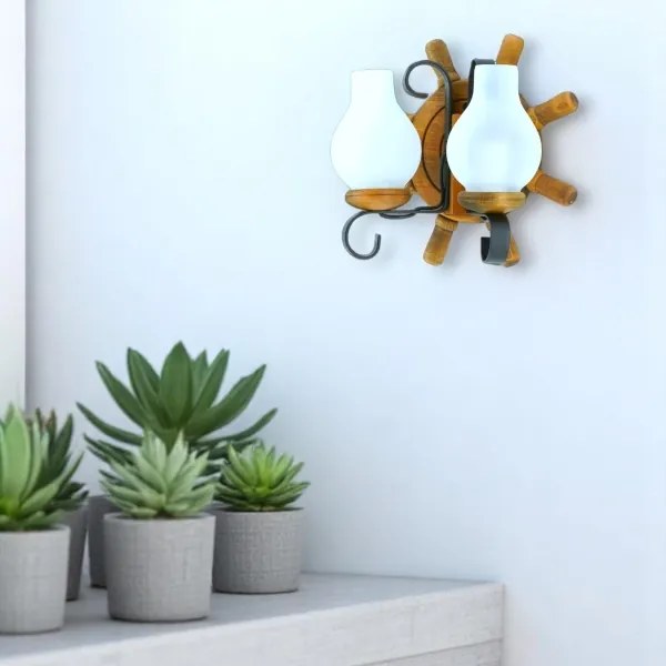 Nástenné svietidlo TIMONA 2xE14/40W/230V buk