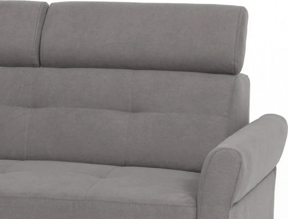 Rohová sedacia súprava Harris, ocelovo šedá látka, ľavý roh