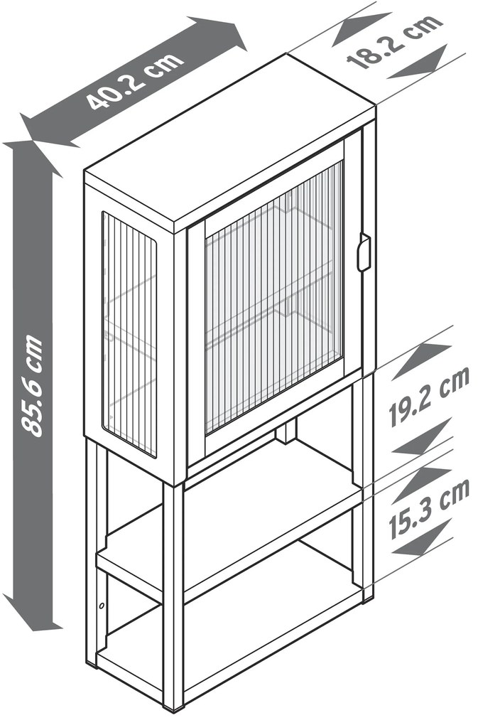 Vstavaná skriňa so sklenenými dverami