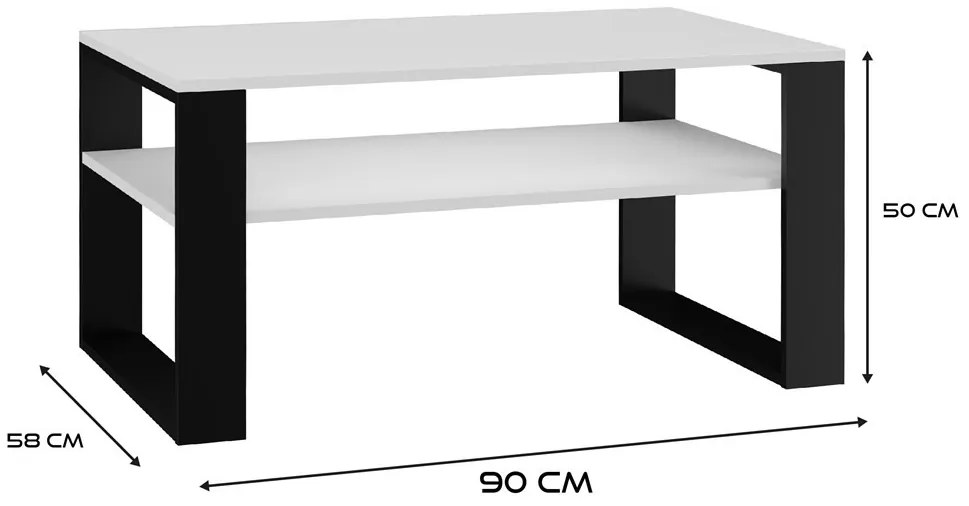 Konferenčný stolík Lawa MODERN 1P biely
