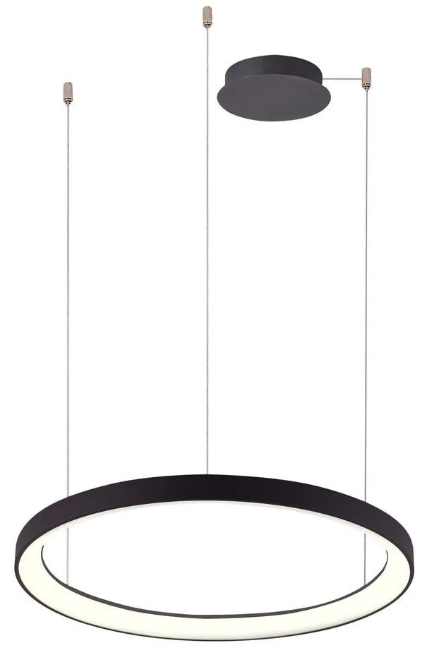 Azzardo AZ5019-LED Stmievateľný luster na lanku AGNES LED/48W/230V pr. 58 cm čierna