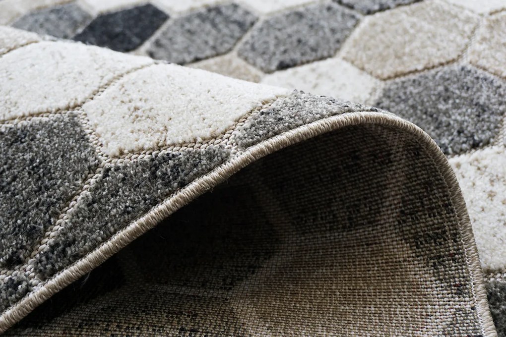 Koberec Lagos 1675 BEIGE – béžový obdĺžnikový so vzorom Rozmer: 80x150 cm