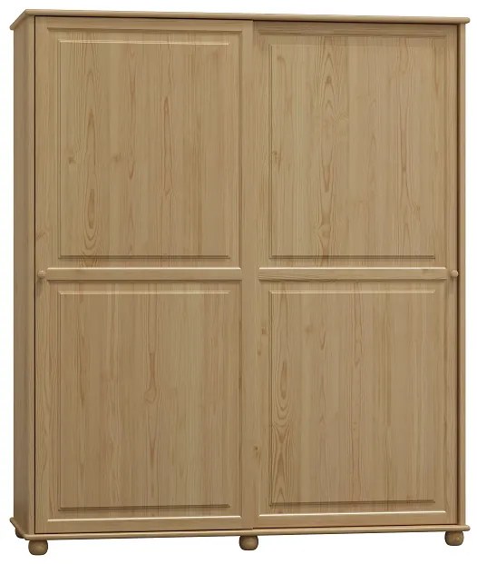 Skriňa s posuvnými dverami, úzka - SK22: Borovica čisto vešiaková 80cm
