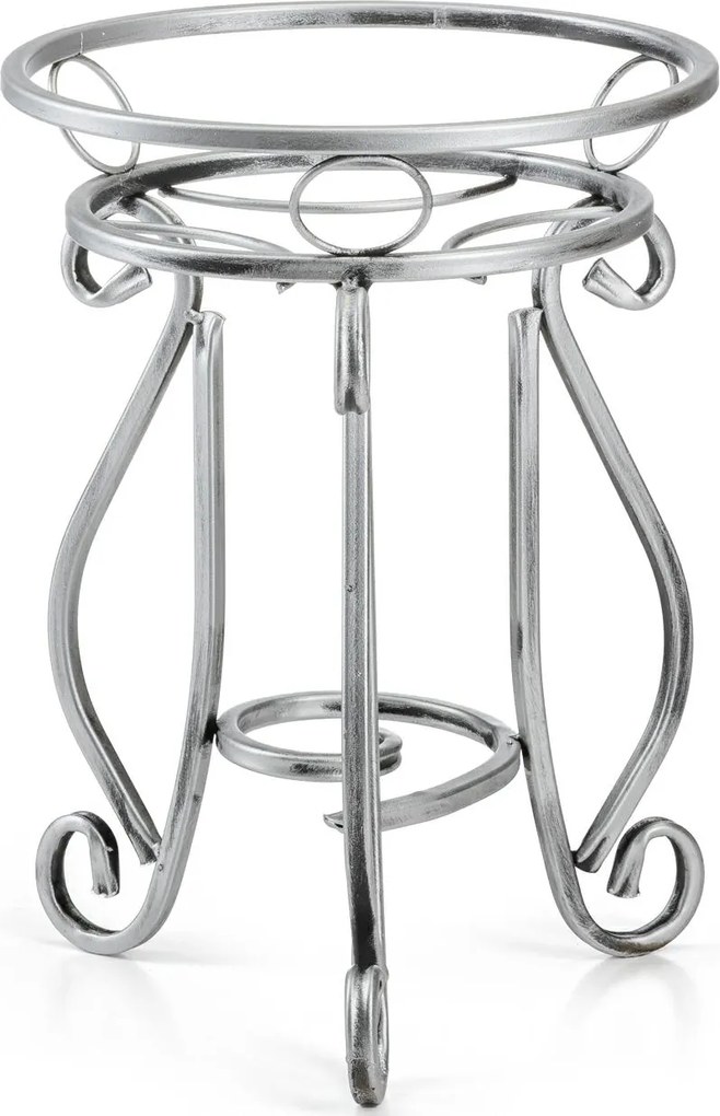 STOJAN NA KVETINÁČ SHANE 37X29 CM STRIEBORNÁ