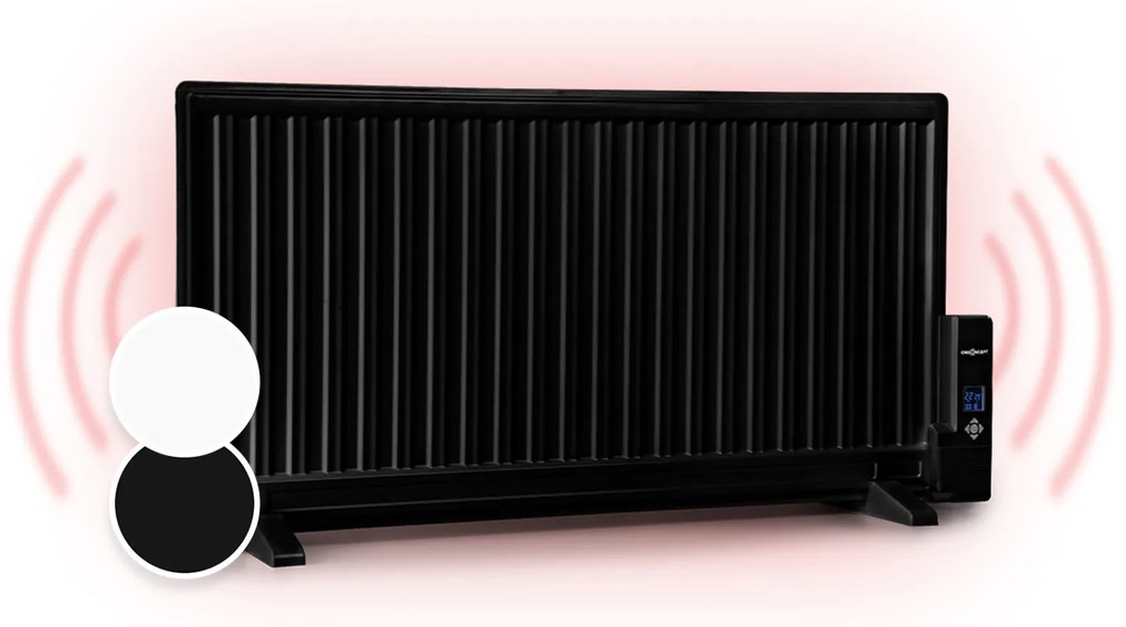 Wallander, olejový radiátor, 1000 W, termostat, olejové vyhrievanie, plochý dizajn, čierny