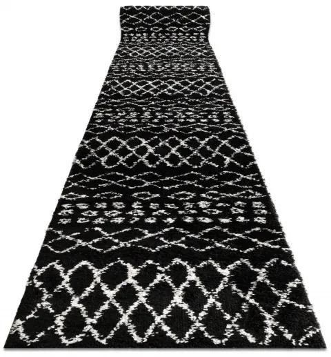 Behúň BERBER ETHNIC G3802, čierna, Maroko, Shaggy Veľkosť: 100 cm