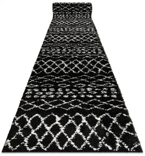 Behúň BERBER ETHNIC G3802, čierna, Maroko, Shaggy Veľkosť: 70 cm