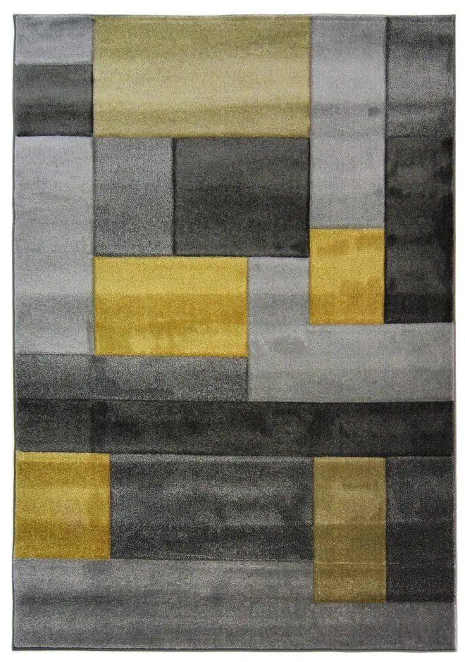 Koberec Flair Rugs Cosmos Grey Ochre, 80 × 150 cm