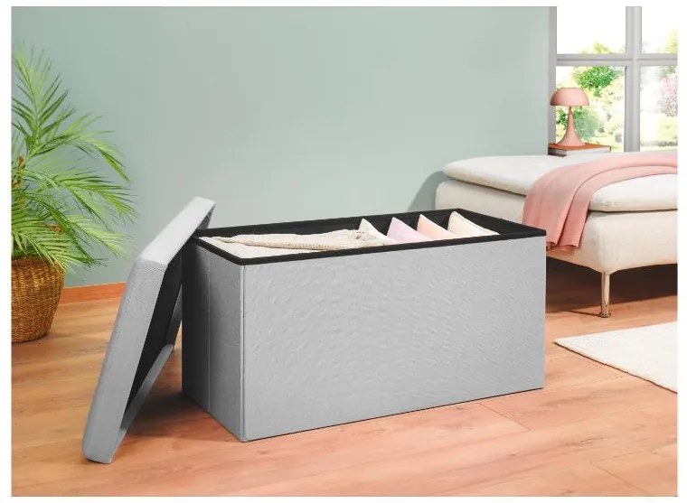 Livarno home Lavica s úložným priestorom (bledosivá)  (100393705)