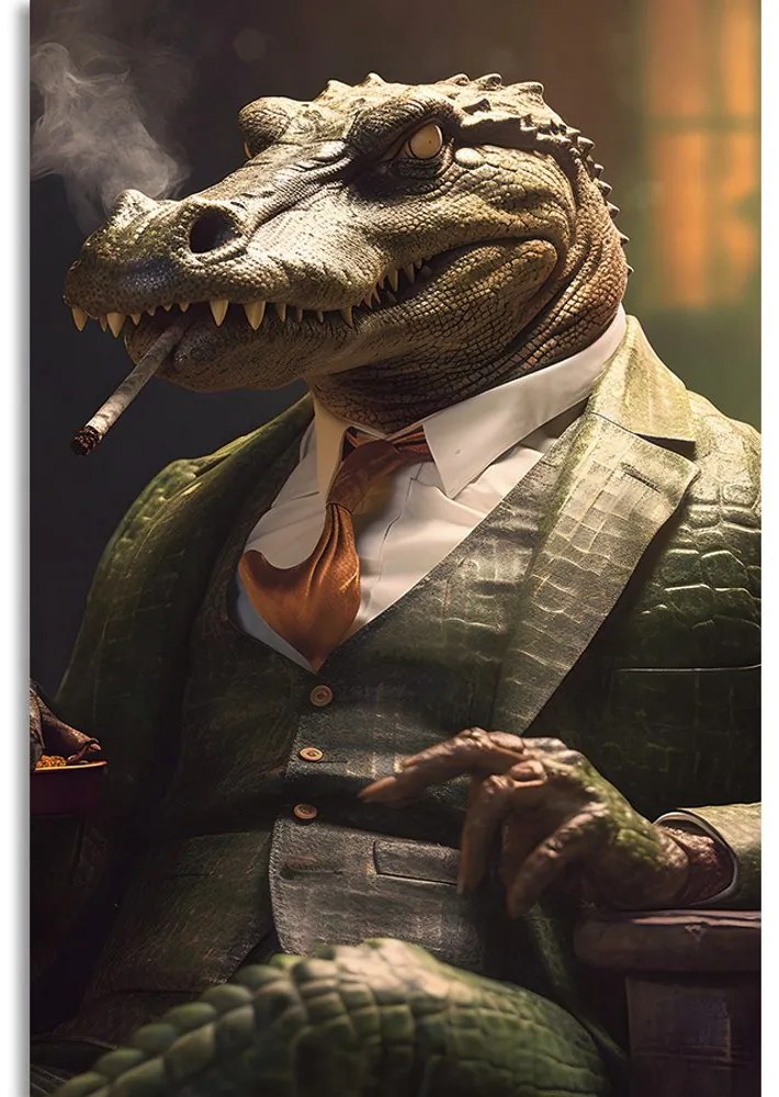 Obraz zvierací gangster krokodíl