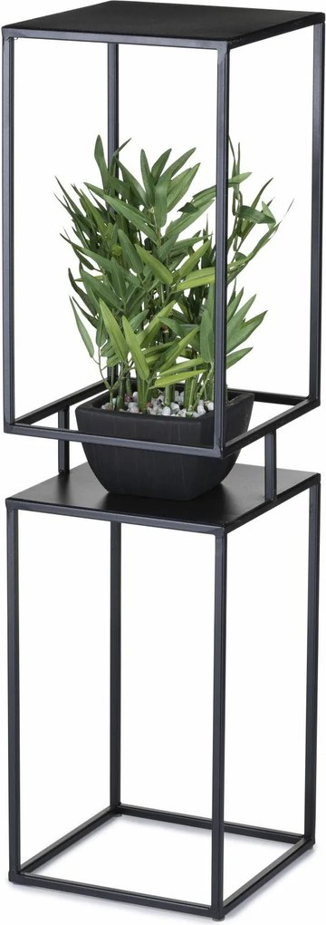 STOJAN NA KVETINÁČ BOX 87X24X24 CM ČIERNA