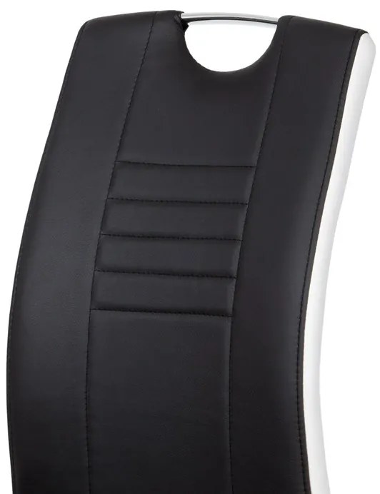 Autronic BONTEC Jedálenská stolička, čierna, ekokoža, DCL-406 BK Farba: Čierna