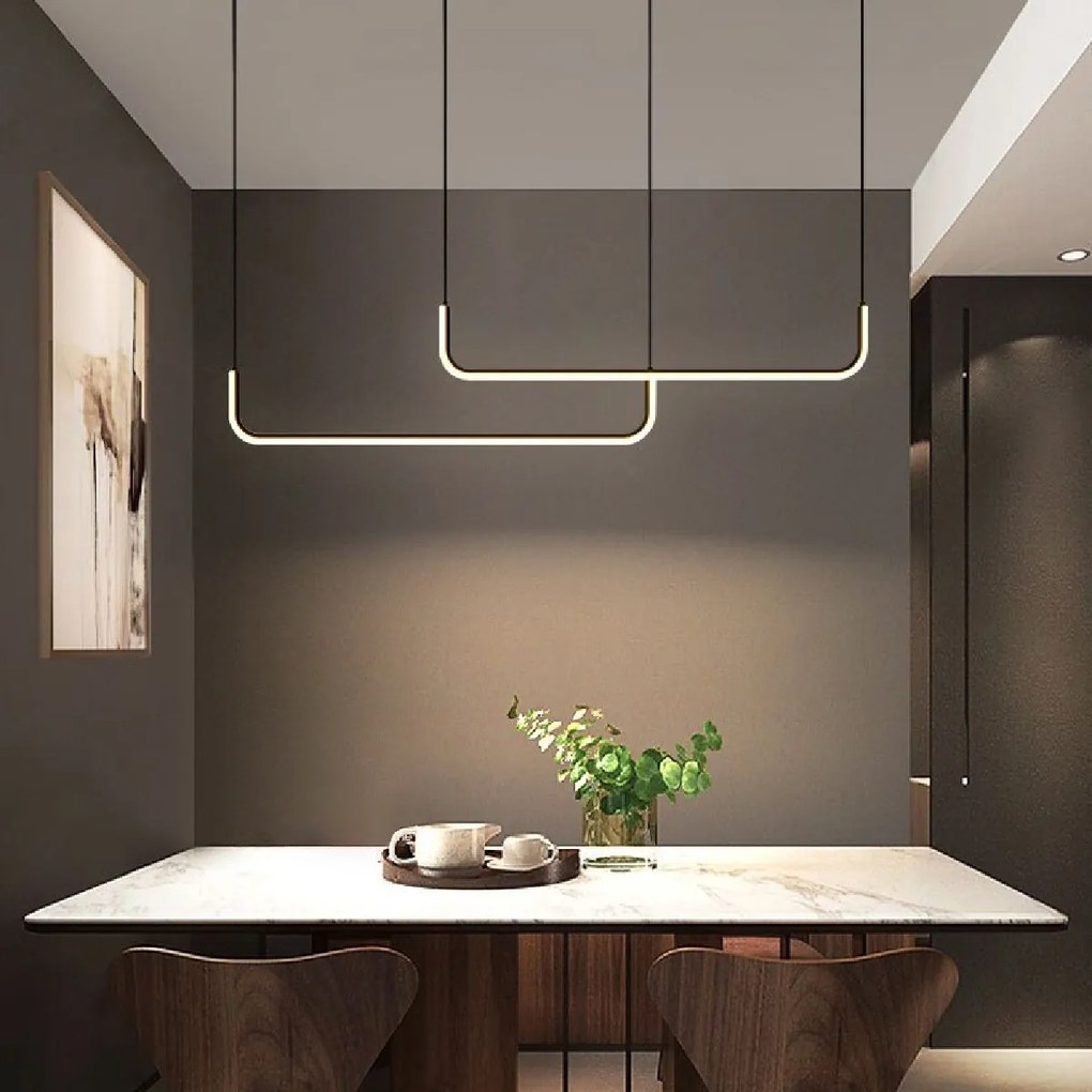Závesný LED luster APP980-CP čierny/neutrálna biela