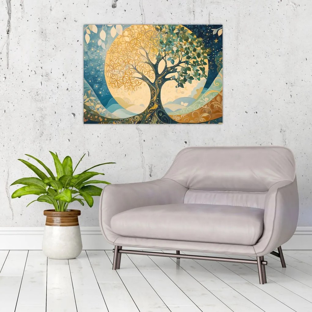 Obraz – Strom života v mesiaci (70x50 cm)
