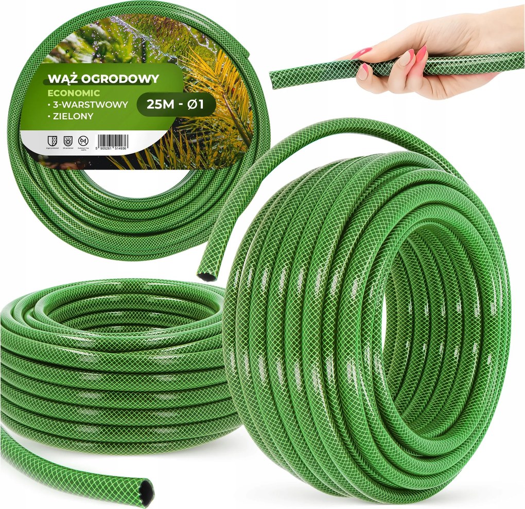 3-vrstvová zrolovateľná záhradná hadica 1" 25 m Ry