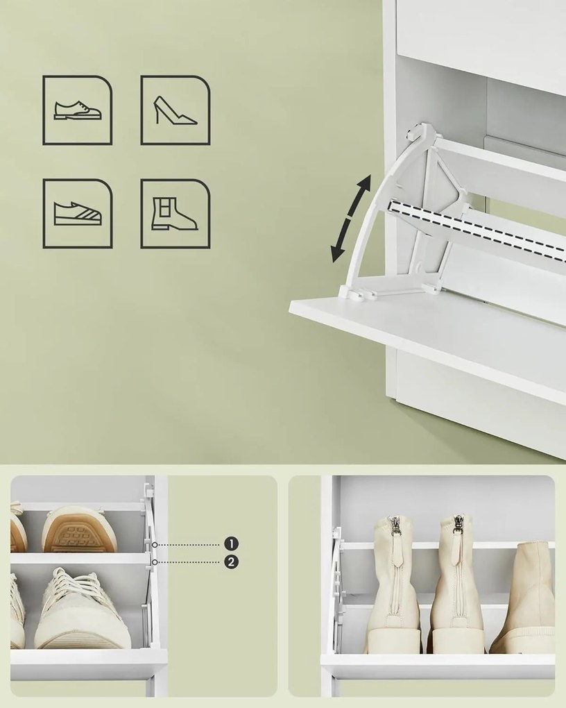 Botník Vasagle Cast III bílý