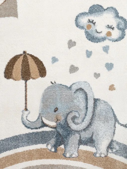 Koberec Villeroy & Boch BOHO KIDS Walk like an Elephant Rainy Party krémový