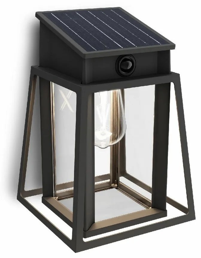 Philips Lysin UltraEfficient solárne LED sviet. so senzorom čierna, 3,2 W, 500 lm, 4000 K
