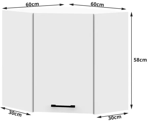 Rohová kuchynská linka OLIWIA 3 m biela