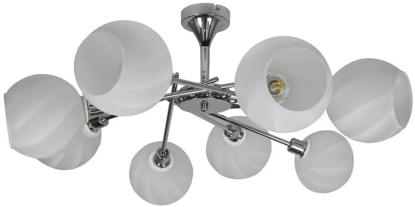 Candellux Chrómové stropné svietidlo Raul pre žiarovku 8x E14 38-72290