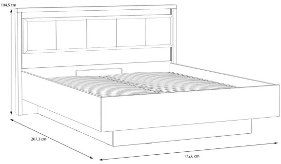 Dvojlôžková posteľ s úložným priestorom OREN 160x200 cm hnedá/čierna