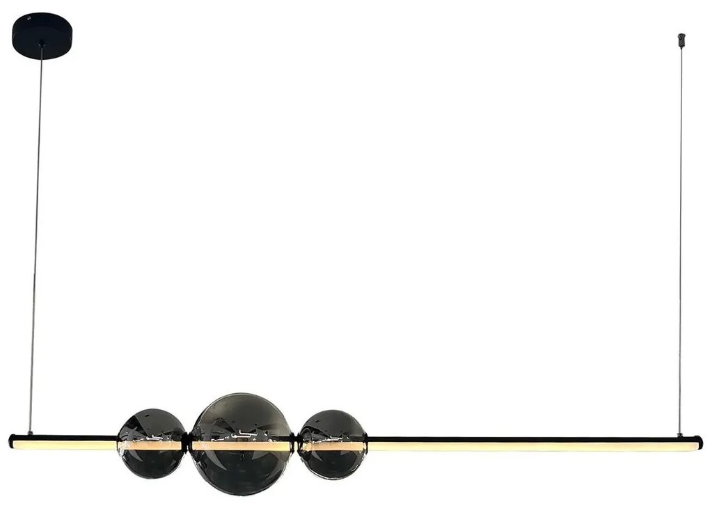 LED Luster na lanku KUGEL LED/30W/230V čierna