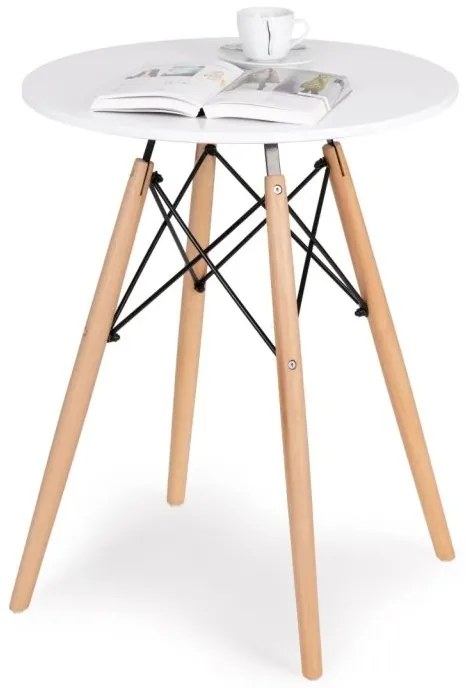 Jedálenský stôl 60 cm biely