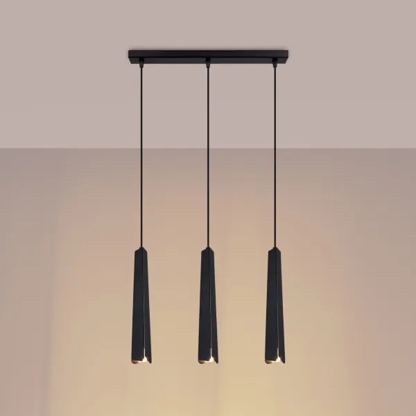 Sollux SL.1402 - Luster na lanku PRYSM 3xG9/8W/230V čierna