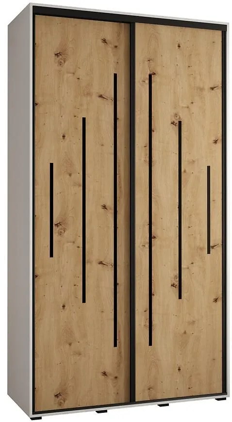 Skriňa 45 Canaris 12 140 biela/artisan/čierna