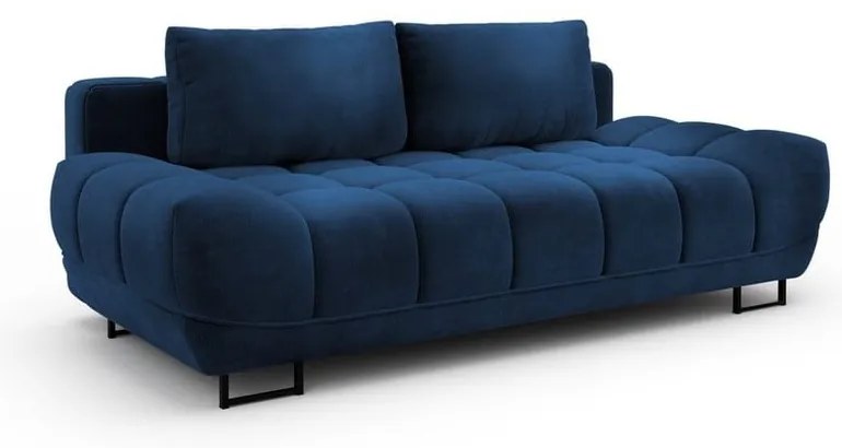 Kráľovskymodrá trojmiestna rozkladacia pohovka so zamatovým poťahom Windsor & Co Sofas Cirrus