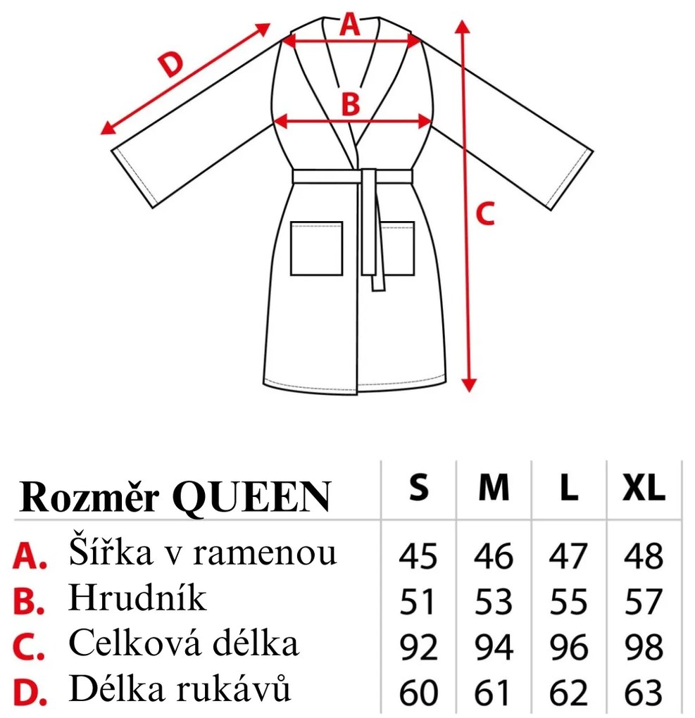 Dámsky fleecový župan COMFORT QUEEN veľ. M svetlo šedý