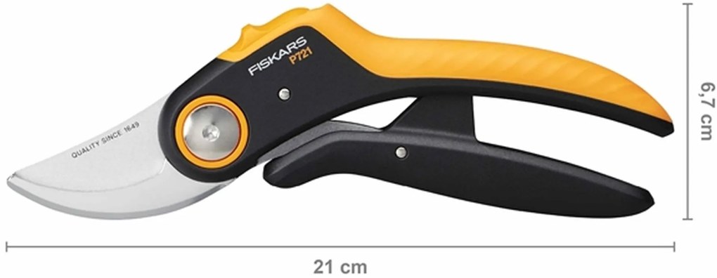 Fiskars PowerLever Plus P721 Nožnice záhradné dvojčepelové 21cm 1057170
